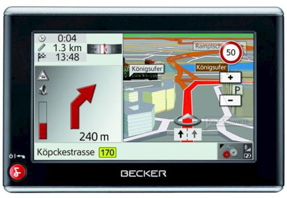Testsieger beim ADAC ist das Becker Navigationsgerät Z205 (Foto: Becker)
