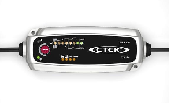Einmal "sehr empfehlenswert" für das CTEK MXS 5.0, sechsmal "empfehlenswert" und einmal "bedingt empfehlenswert" lautet das Urteil der GTÜ-Tester für Batterieladegeräte. (Foto: CTEK)